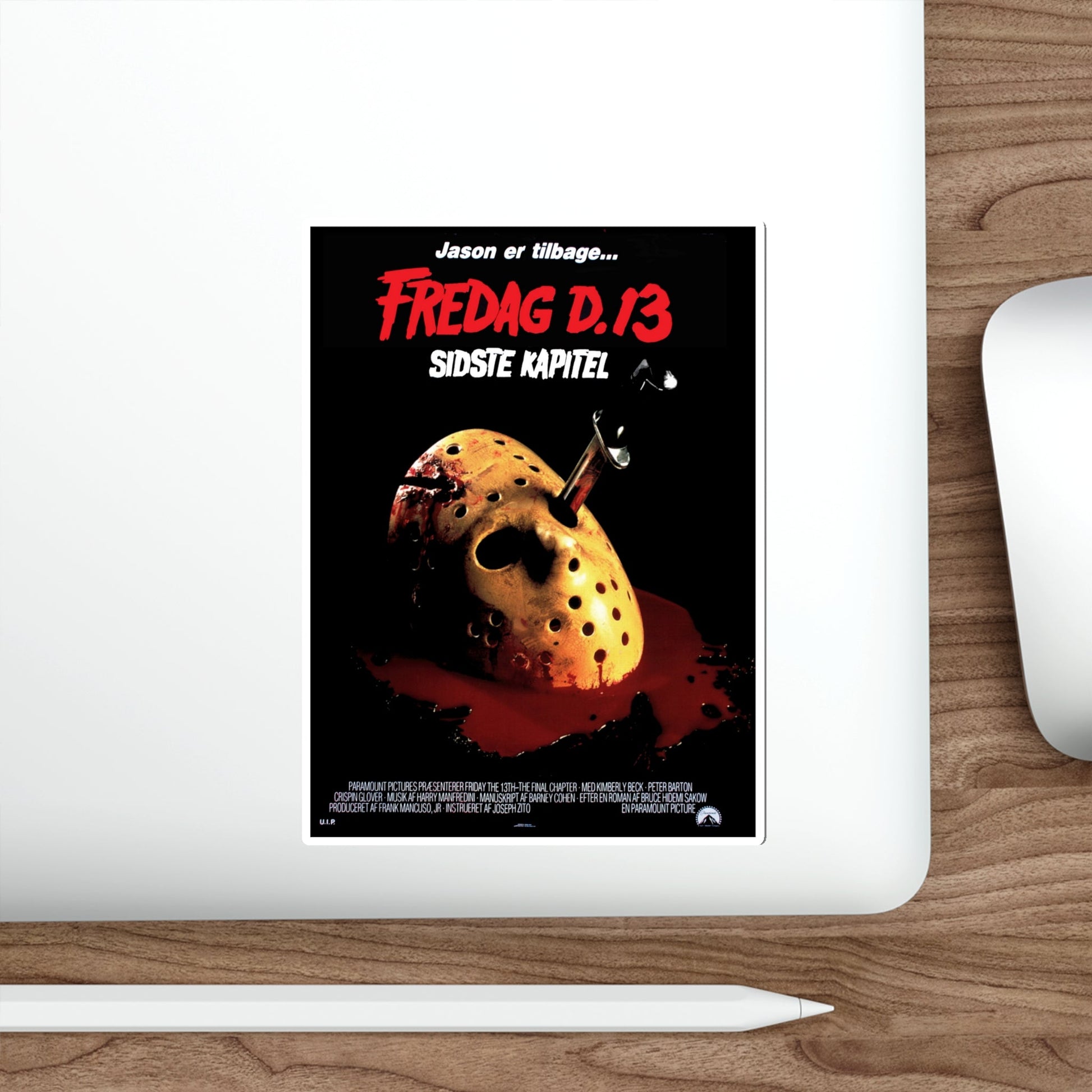 FRIDAY THE 13TH - THE FINAL CHAPTER (DANISH) 1984 Movie Poster STICKER Vinyl Die-Cut Decal-The Sticker Space