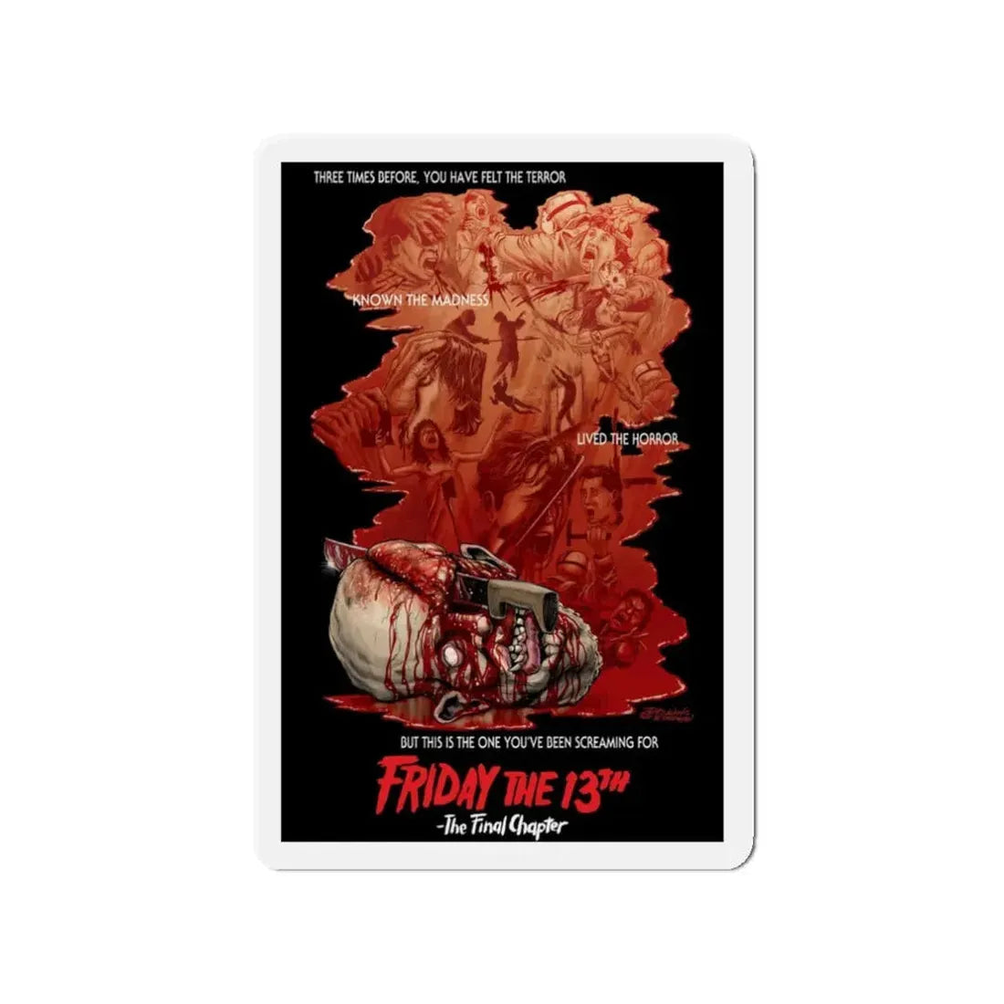 FRIDAY THE 13TH - THE FINAL CHAPTER (JEFF ZORNOW) 1984 Movie Poster - Refrigerator Magnet 3 Inch - The Sticker Space