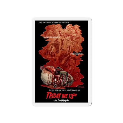 FRIDAY THE 13TH - THE FINAL CHAPTER (JEFF ZORNOW) 1984 Movie Poster - Refrigerator Magnet 4 Inch - The Sticker Space
