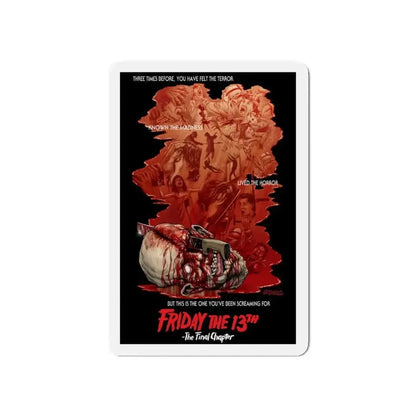 FRIDAY THE 13TH - THE FINAL CHAPTER (JEFF ZORNOW) 1984 Movie Poster - Refrigerator Magnet - The Sticker Space