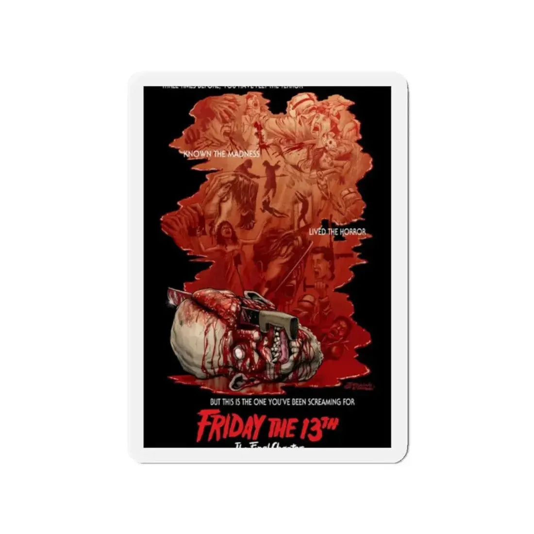 FRIDAY THE 13TH - THE FINAL CHAPTER (JEFF ZORNOW) 1984 Movie Poster - Refrigerator Magnet - The Sticker Space