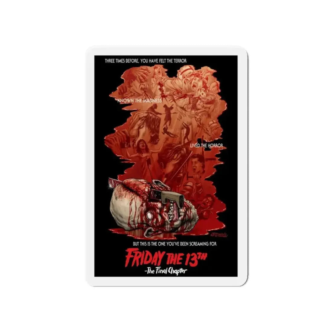 FRIDAY THE 13TH - THE FINAL CHAPTER (JEFF ZORNOW) 1984 Movie Poster - Refrigerator Magnet - The Sticker Space
