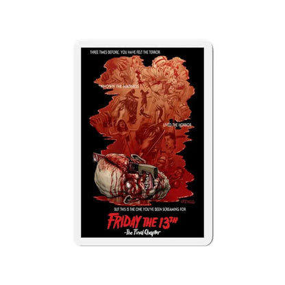 FRIDAY THE 13TH - THE FINAL CHAPTER (JEFF ZORNOW) 1984 Movie Poster - Refrigerator Magnet - The Sticker Space