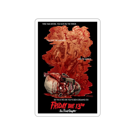 FRIDAY THE 13TH - THE FINAL CHAPTER (JEFF ZORNOW) 1984 Movie Poster STICKER Vinyl Die-Cut Decal-2 Inch-The Sticker Space