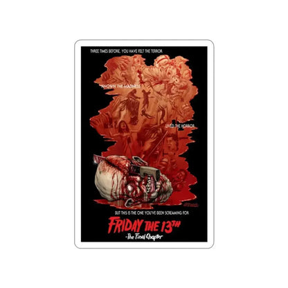 FRIDAY THE 13TH - THE FINAL CHAPTER (JEFF ZORNOW) 1984 Movie Poster STICKER Vinyl Die-Cut Decal 2 Inch - The Sticker Space