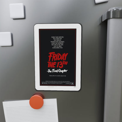 FRIDAY THE 13TH - THE FINAL CHAPTER (TEASER) 1984 Movie Poster - Die-Cut Magnet-The Sticker Space