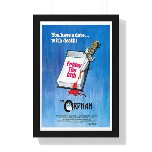 FRIDAY THE 13TH THE ORPHAN 1979 - Framed Movie Poster 16″ x 24″ Black - The Sticker Space