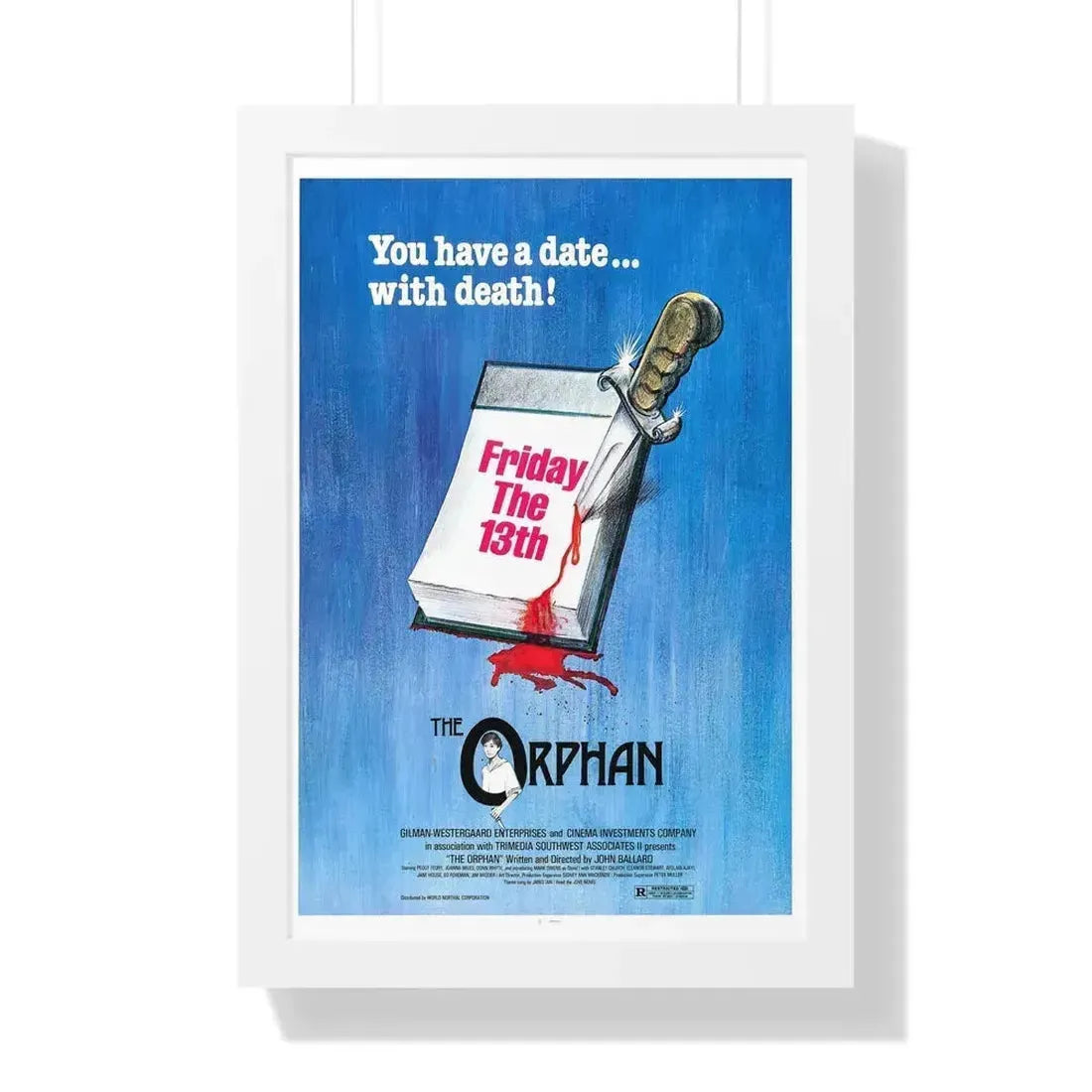 FRIDAY THE 13TH THE ORPHAN 1979 - Framed Movie Poster 16″ x 24″ White - The Sticker Space