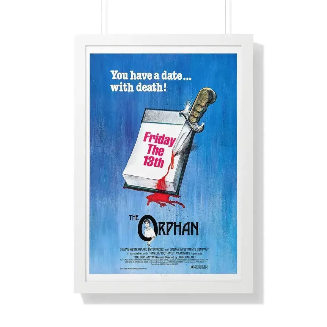 FRIDAY THE 13TH THE ORPHAN 1979 - Framed Movie Poster 20" x 30" White - The Sticker Space