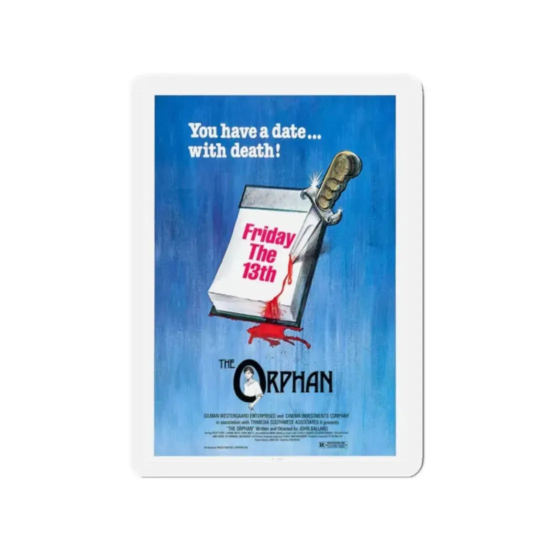 FRIDAY THE 13TH THE ORPHAN 1979 Movie Poster - Refrigerator Magnet 2 Inch - The Sticker Space