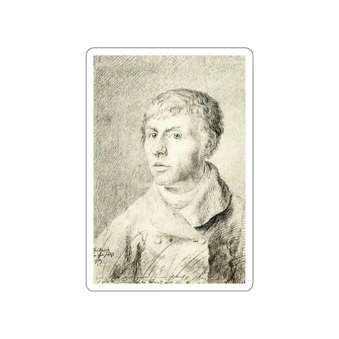 FRIEDRICH, Caspar David - Self-Portrait (Artwork) STICKER Vinyl Die-Cut Decal - The Sticker Space