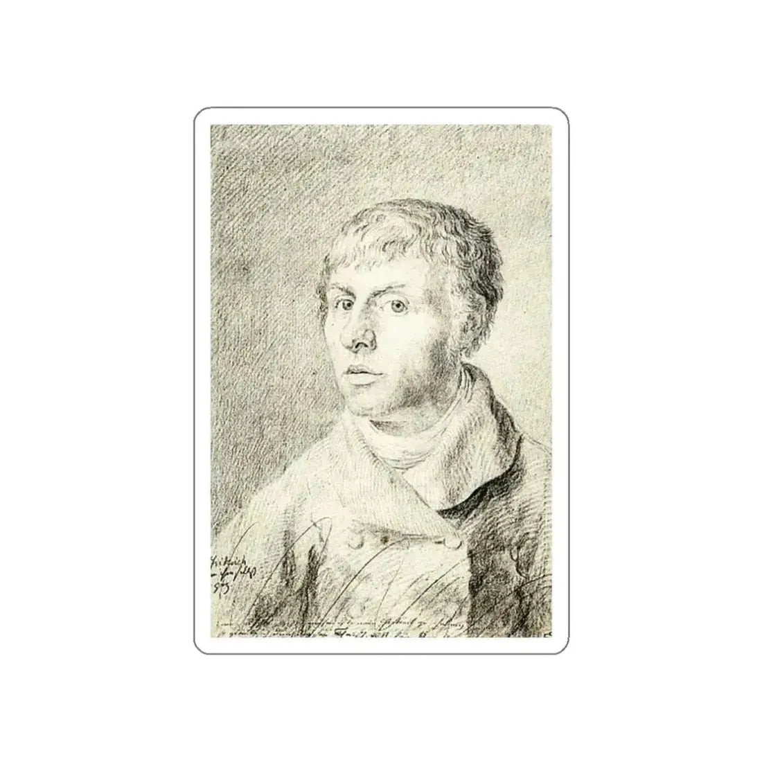 FRIEDRICH, Caspar David - Self-Portrait (Artwork) STICKER Vinyl Die-Cut Decal - The Sticker Space
