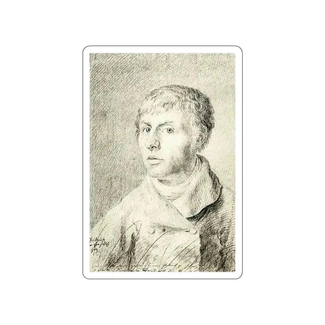 FRIEDRICH, Caspar David - Self-Portrait (Artwork) STICKER Vinyl Die-Cut Decal - The Sticker Space