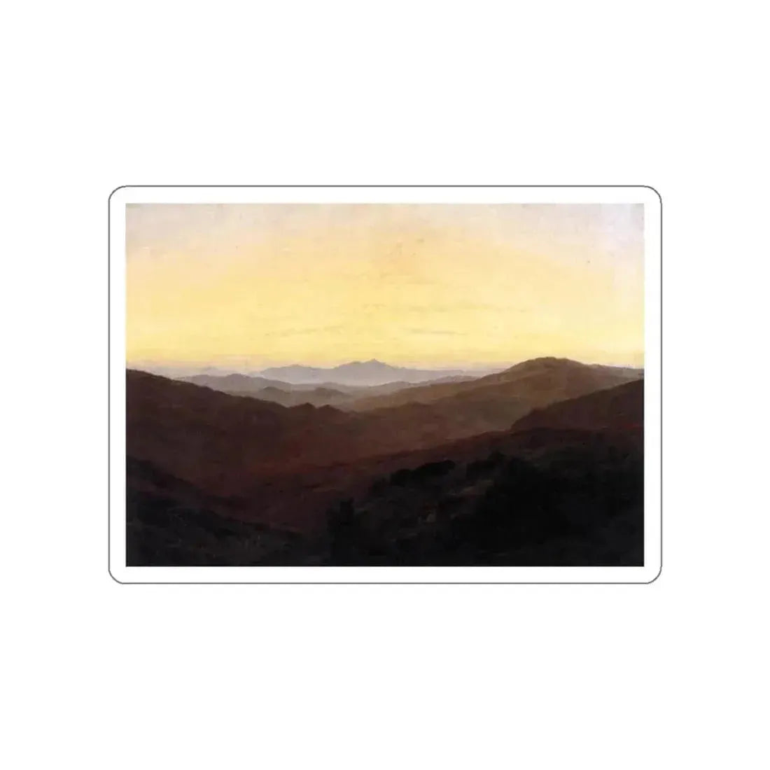 FRIEDRICH, Caspar David - The Riesengebirge (Artwork) STICKER Vinyl Die-Cut Decal White Die-Cut 3 Inch - The Sticker Space