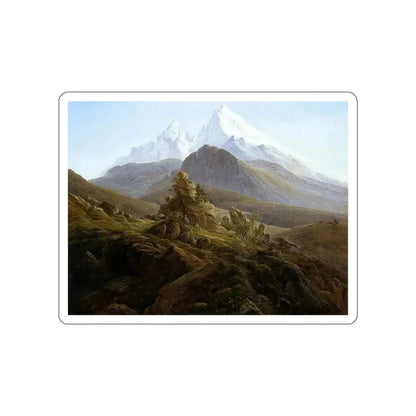 FRIEDRICH, Caspar David - The Watzmann (Artwork) STICKER Vinyl Die-Cut Decal White Die-Cut 3 Inch - The Sticker Space