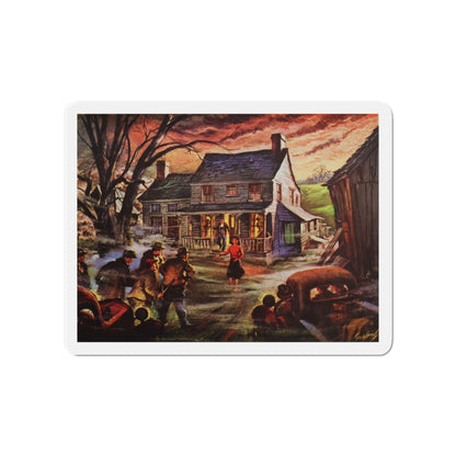 Friendly Neighbours (Magazine Illustration) Refrigerator Magnet-4" x 4"-The Sticker Space