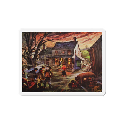 Friendly Neighbours (Magazine Illustration) Refrigerator Magnet-6" × 6"-The Sticker Space