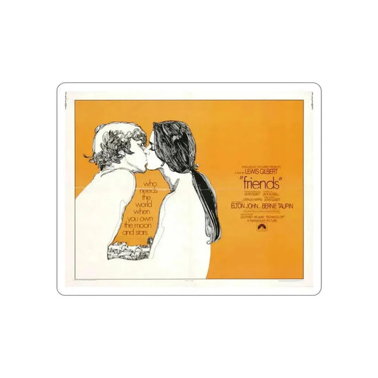 Friends 1971 Movie Poster STICKER Vinyl Die-Cut Decal 6 Inch - The Sticker Space