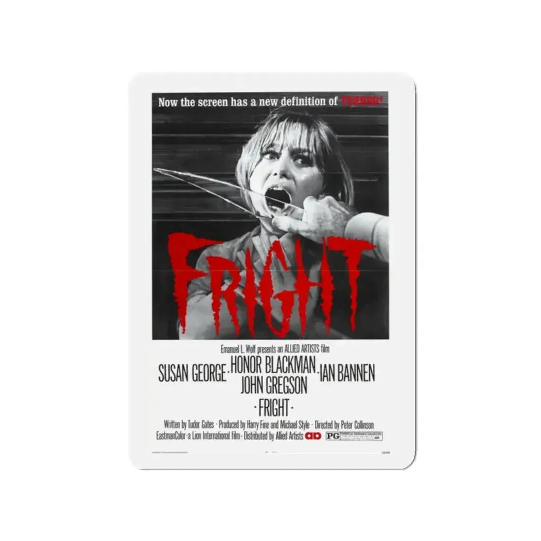 FRIGHT 1971 Movie Poster - Refrigerator Magnet 2 Inch - The Sticker Space