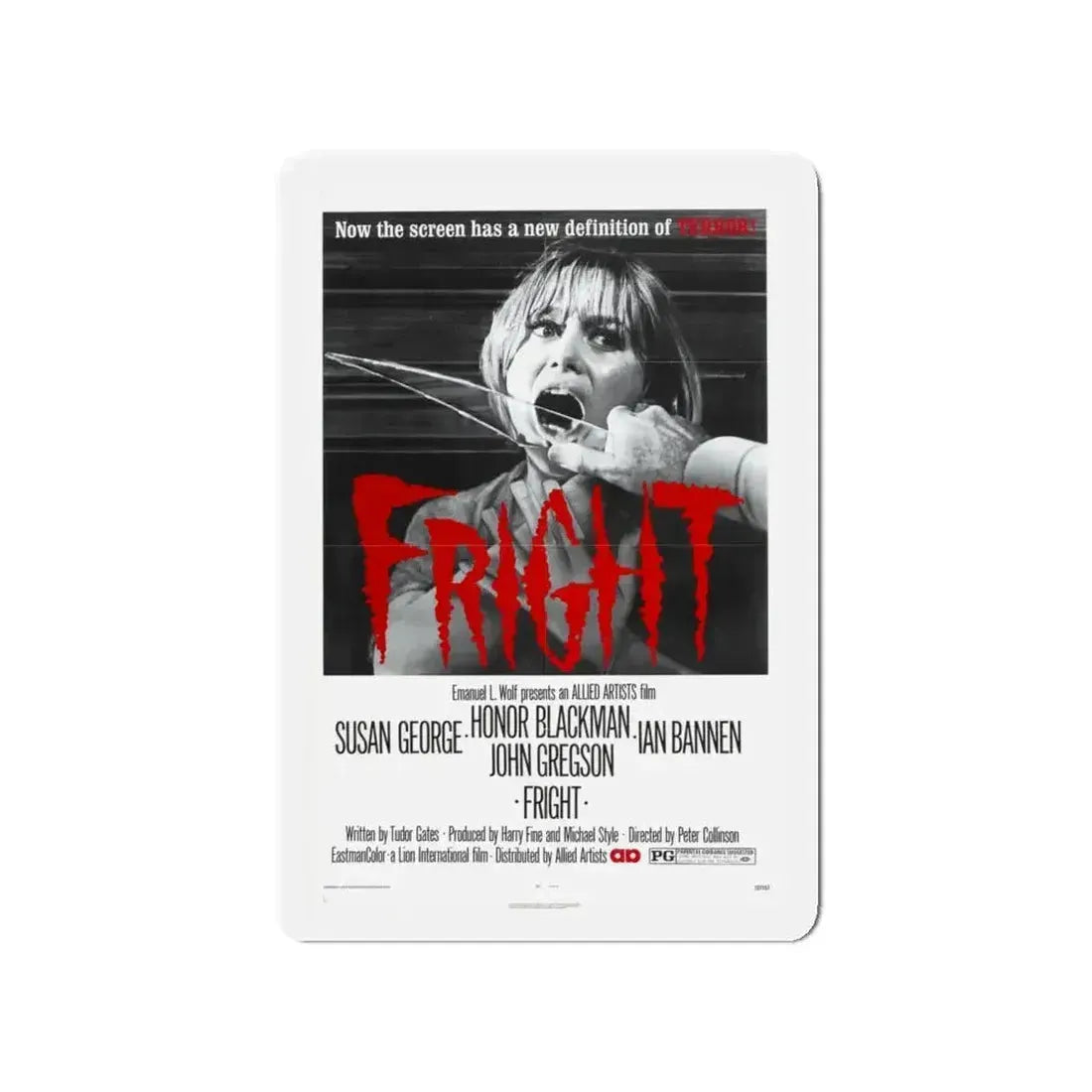 FRIGHT 1971 Movie Poster - Refrigerator Magnet - The Sticker Space