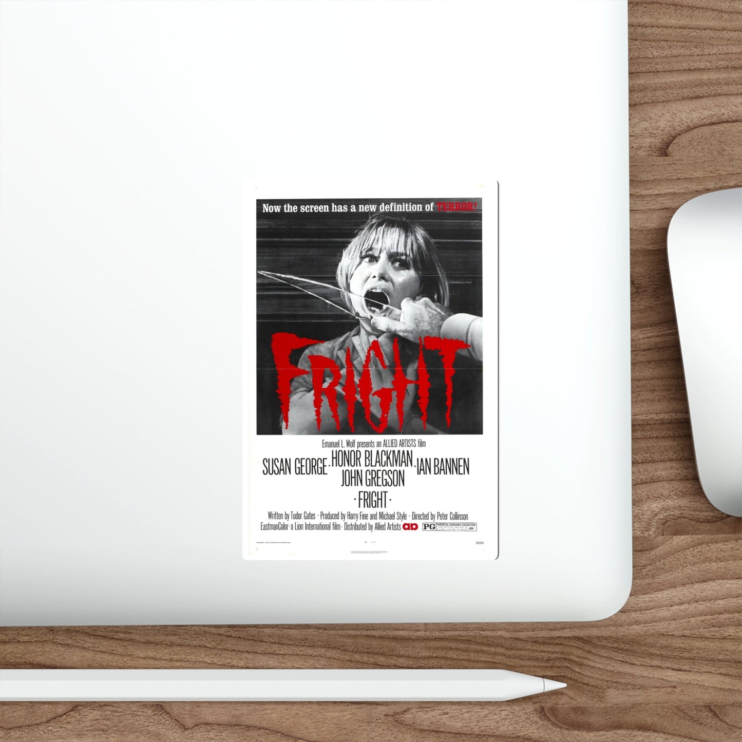 FRIGHT 1971 Movie Poster STICKER Vinyl Die-Cut Decal-The Sticker Space