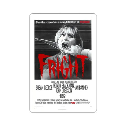 FRIGHT 1971 Movie Poster - STICKER Vinyl Kiss-Cut Decal 2 Inch White - The Sticker Space