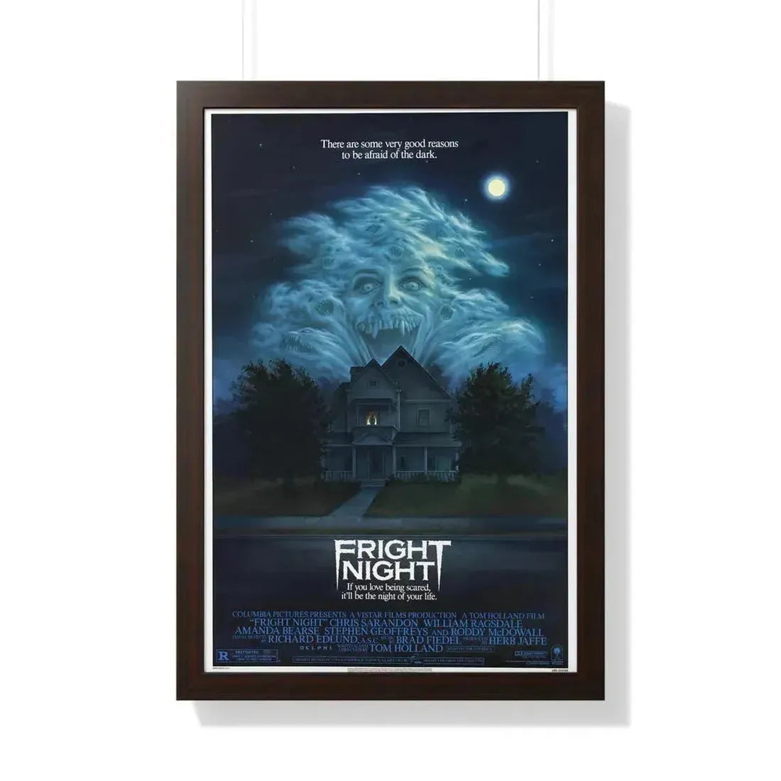 FRIGHT NIGHT 1985 - Framed Movie Poster 20" x 30" Walnut - The Sticker Space