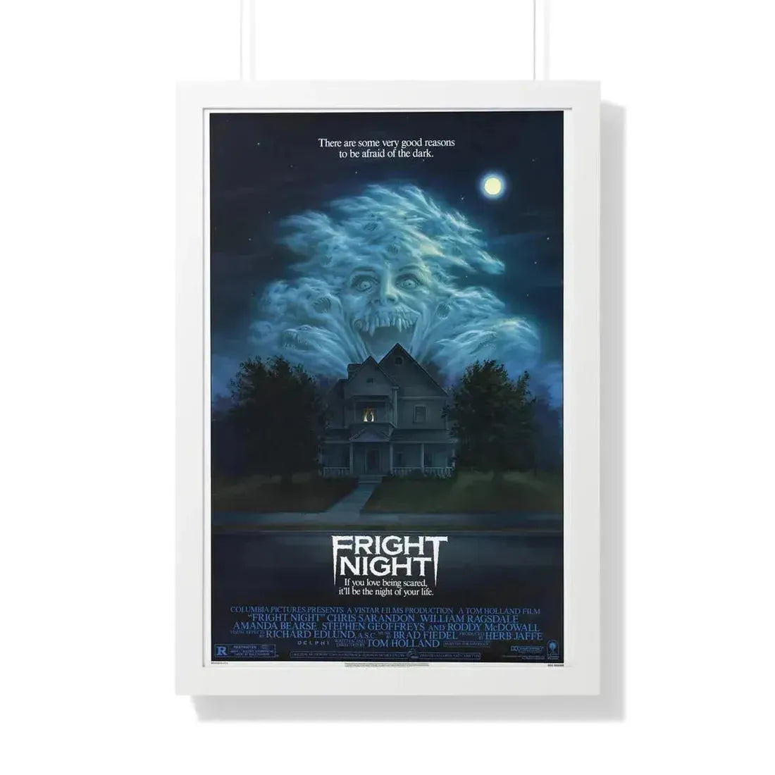 FRIGHT NIGHT 1985 - Framed Movie Poster 20" x 30" White - The Sticker Space