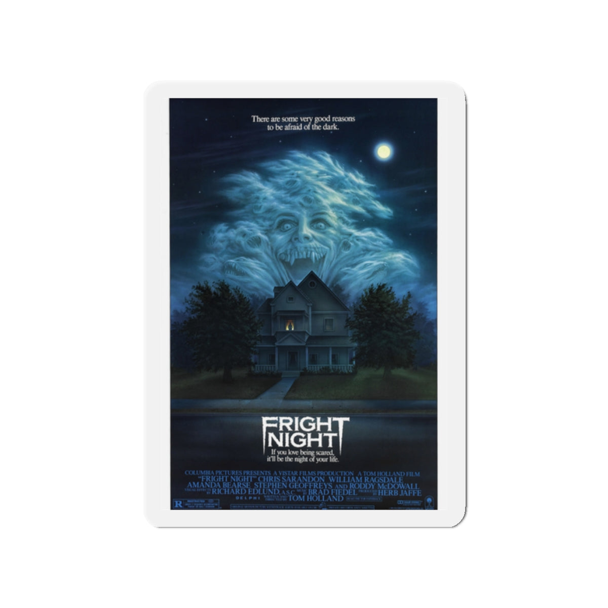 FRIGHT NIGHT 1985 Movie Poster - Die-Cut Magnet-2" x 2"-The Sticker Space