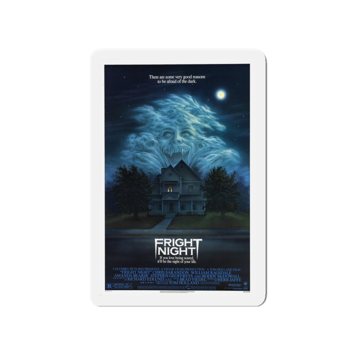 FRIGHT NIGHT 1985 Movie Poster - Die-Cut Magnet-4" x 4"-The Sticker Space