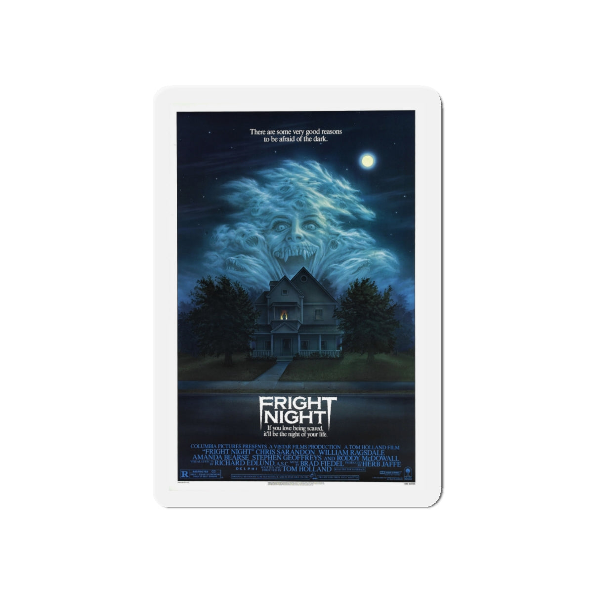 FRIGHT NIGHT 1985 Movie Poster - Die-Cut Magnet-5" x 5"-The Sticker Space