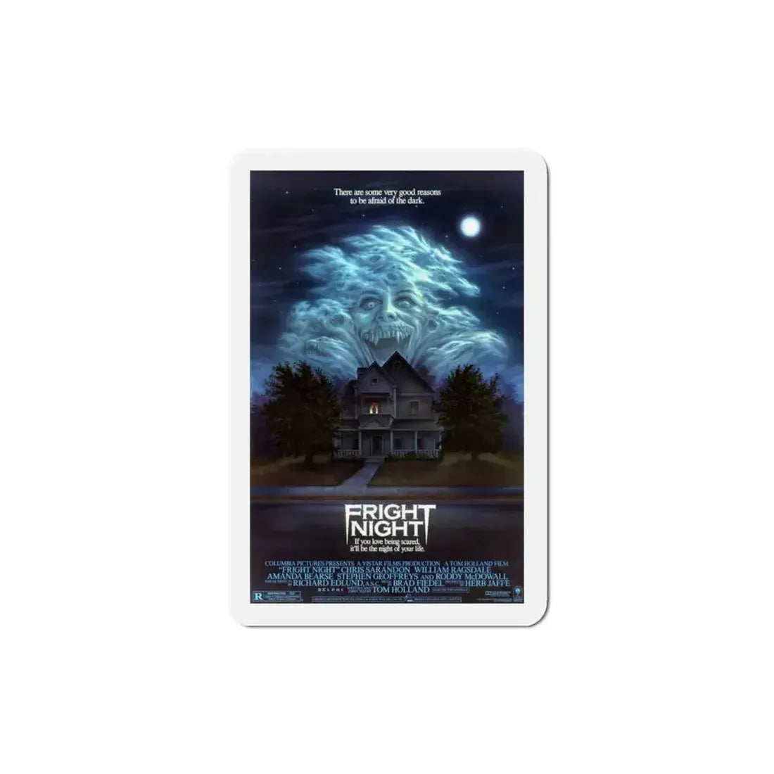 Fright Night 1985 Movie Poster Refrigerator Magnet 3 Inch - The Sticker Space