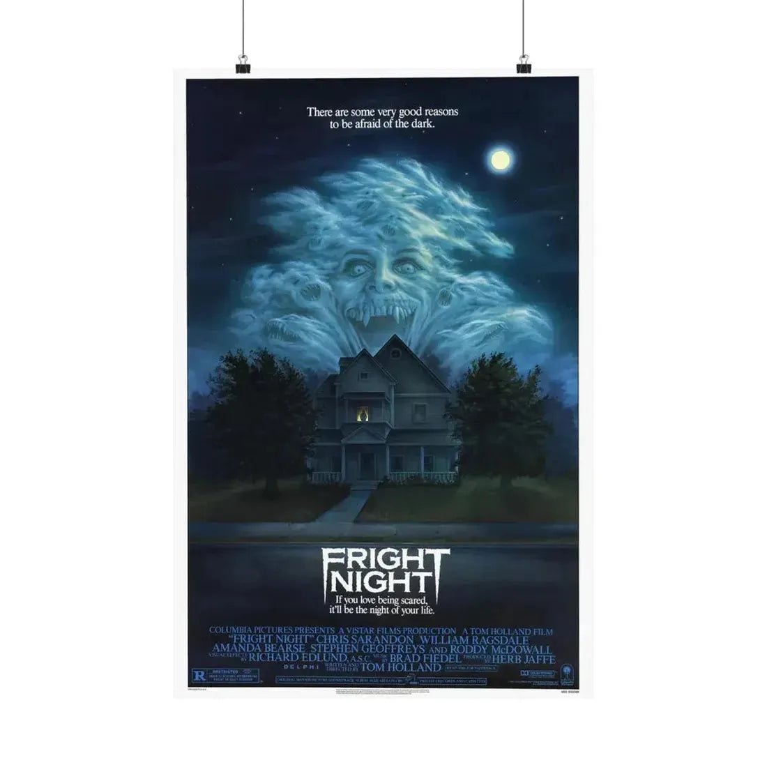 FRIGHT NIGHT 1985 - Paper Movie Poster - The Sticker Space