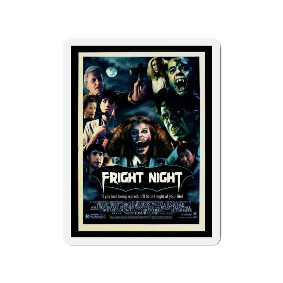 FRIGHT NIGHT (2) 1985 Movie Poster - Refrigerator Magnet 3 Inch - The Sticker Space