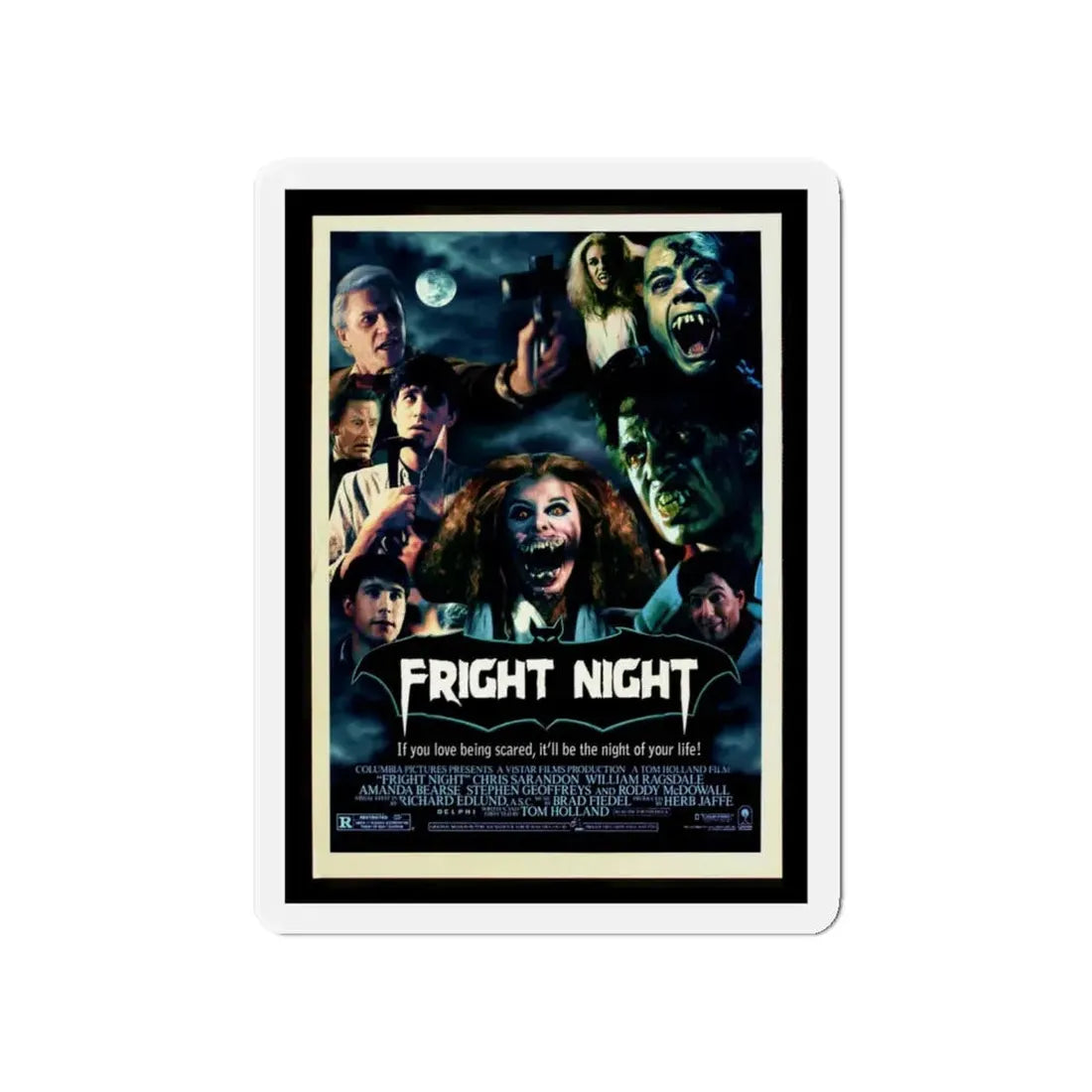 FRIGHT NIGHT (2) 1985 Movie Poster - Refrigerator Magnet 5 Inch - The Sticker Space