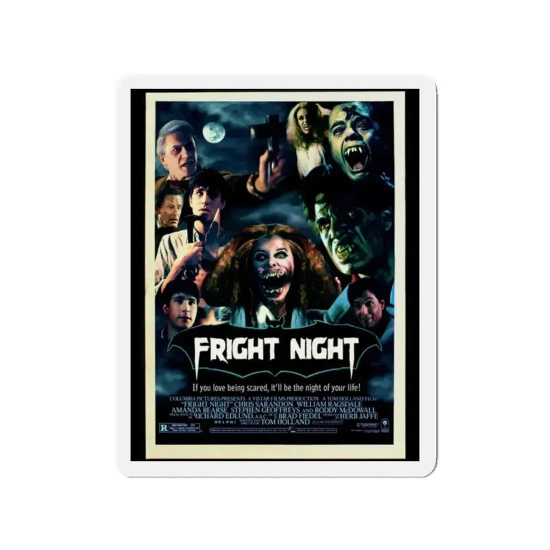 FRIGHT NIGHT (2) 1985 Movie Poster - Refrigerator Magnet - The Sticker Space