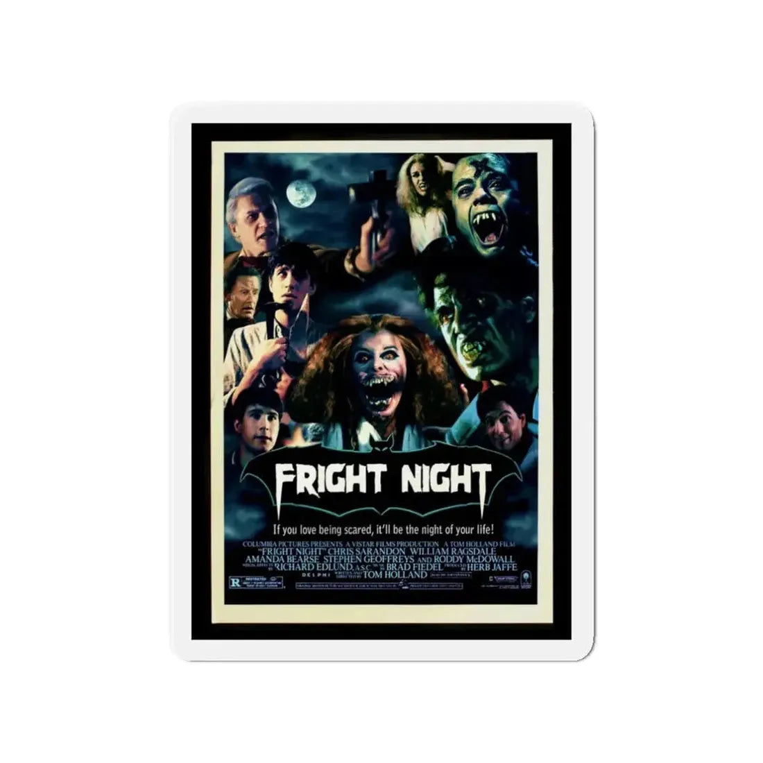 FRIGHT NIGHT (2) 1985 Movie Poster - Refrigerator Magnet - The Sticker Space