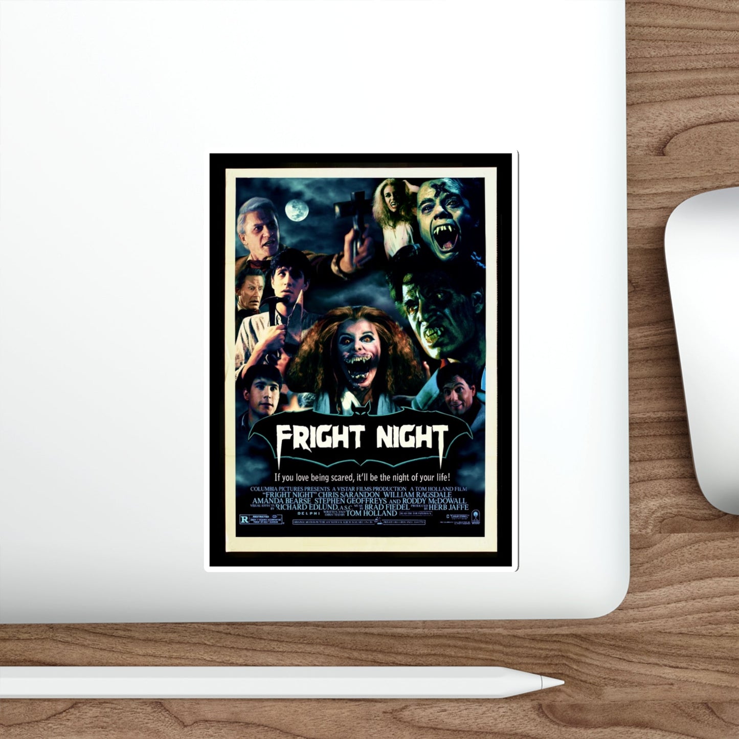 FRIGHT NIGHT (2) 1985 Movie Poster STICKER Vinyl Die-Cut Decal-The Sticker Space