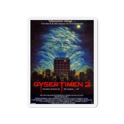 FRIGHT NIGHT 2 (DANISH) 1988 Movie Poster - Refrigerator Magnet 2 Inch - The Sticker Space