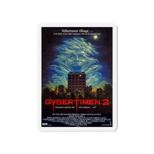 FRIGHT NIGHT 2 (DANISH) 1988 Movie Poster - Refrigerator Magnet 6 Inch - The Sticker Space