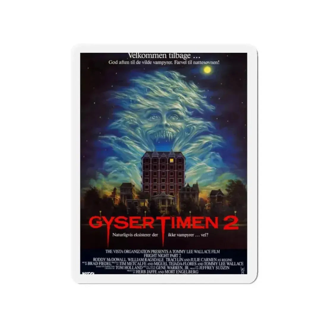 FRIGHT NIGHT 2 (DANISH) 1988 Movie Poster - Refrigerator Magnet - The Sticker Space