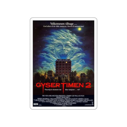 FRIGHT NIGHT 2 (DANISH) 1988 Movie Poster STICKER Vinyl Die-Cut Decal 6 Inch - The Sticker Space