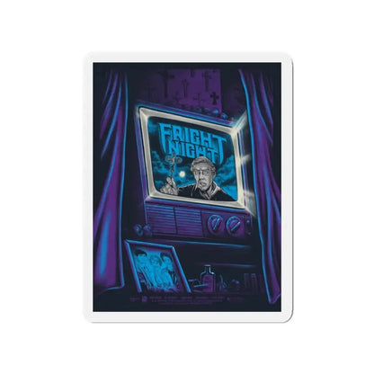 FRIGHT NIGHT (MONDO) 1985 Movie Poster - Refrigerator Magnet 4 Inch - The Sticker Space