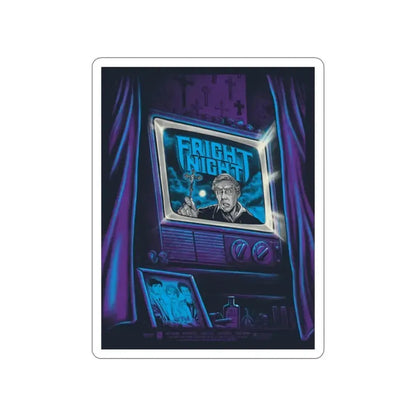 FRIGHT NIGHT (MONDO) 1985 Movie Poster STICKER Vinyl Die-Cut Decal 3 Inch - The Sticker Space