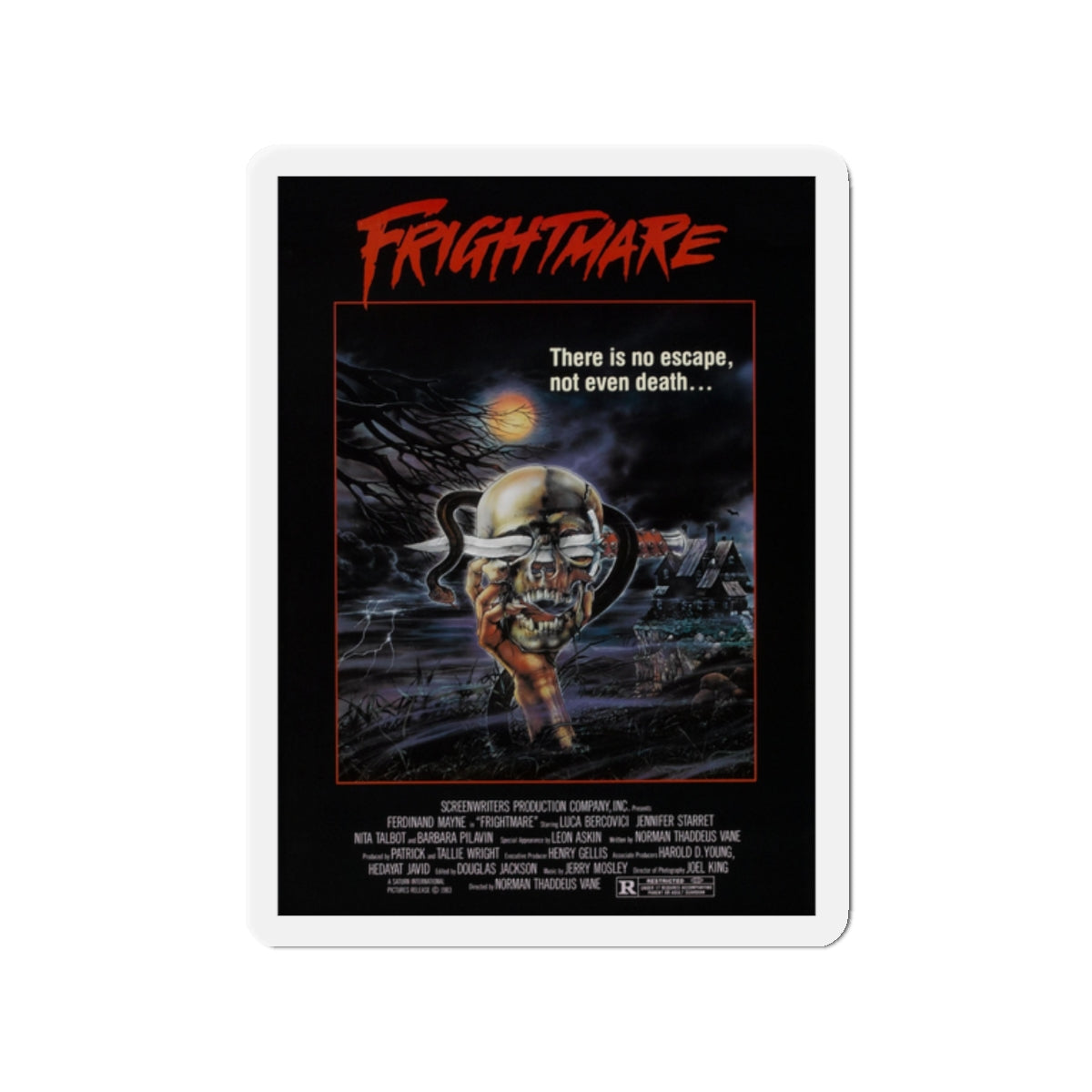 FRIGHTMARE 1981 Movie Poster - Die-Cut Magnet-2" x 2"-The Sticker Space