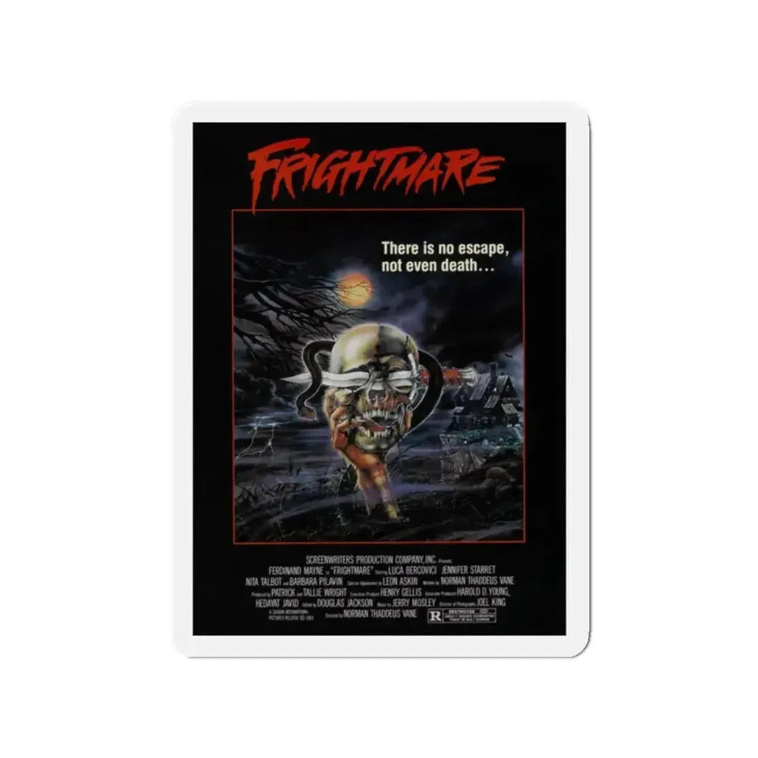 FRIGHTMARE 1981 Movie Poster - Refrigerator Magnet - The Sticker Space