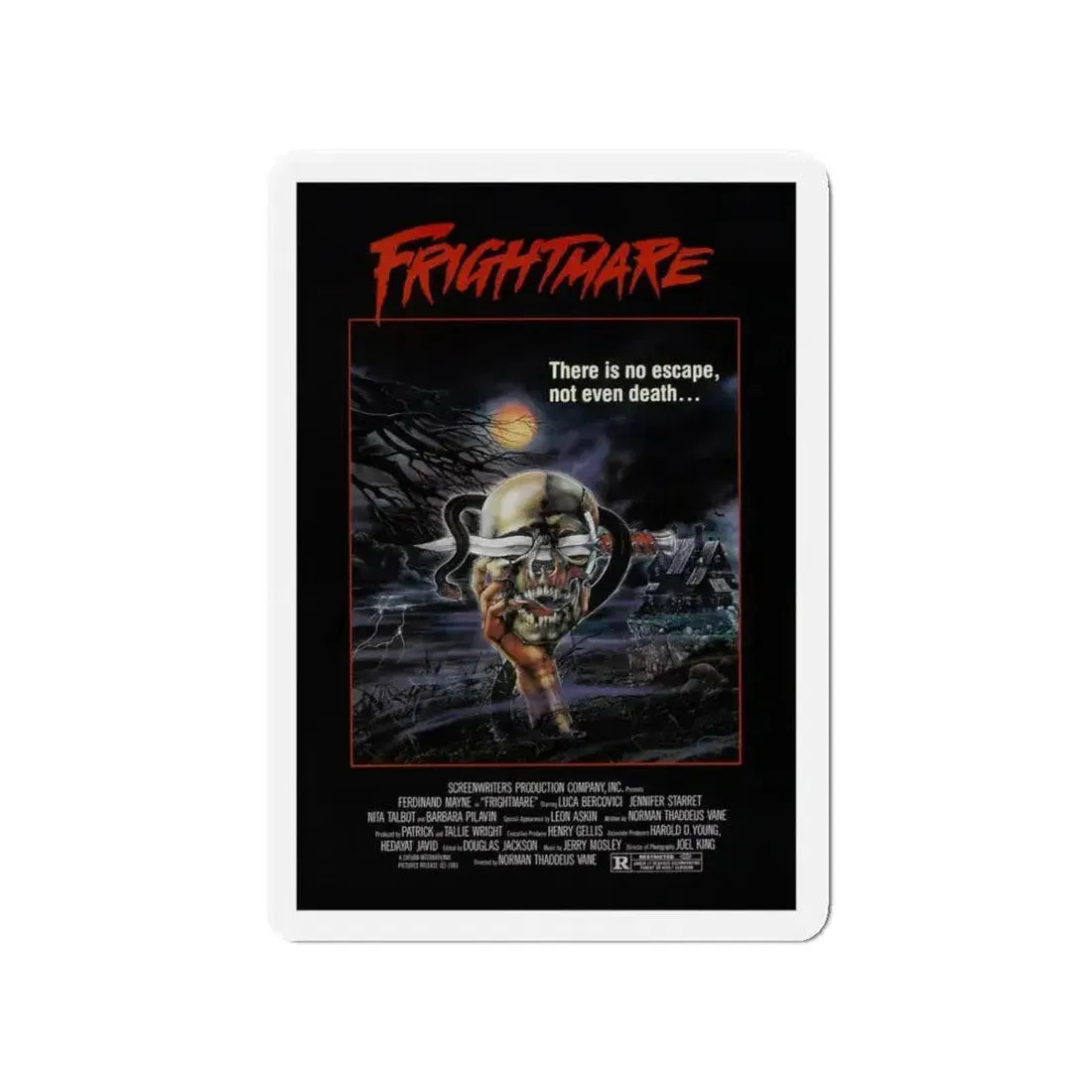FRIGHTMARE 1981 Movie Poster - Refrigerator Magnet - The Sticker Space