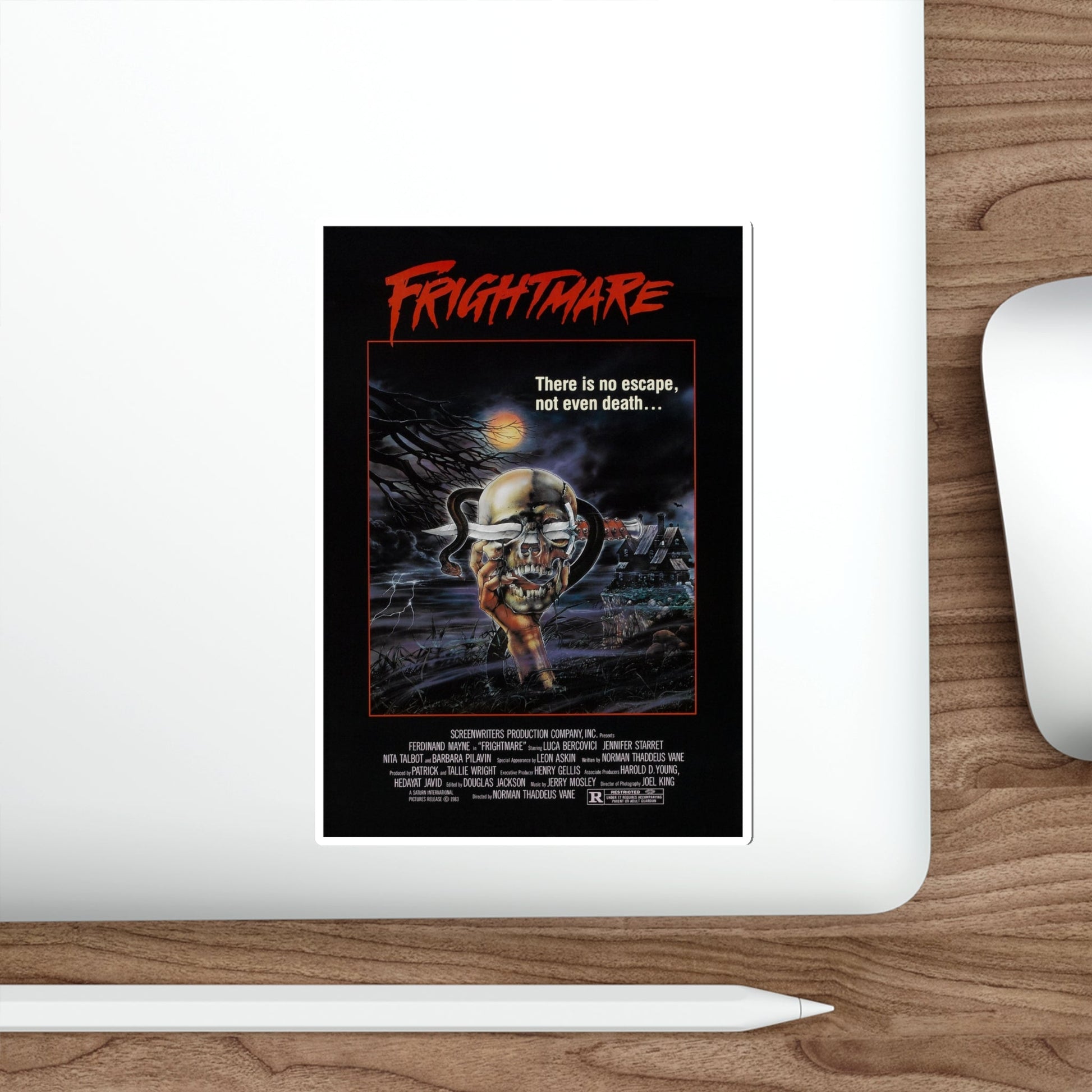 FRIGHTMARE 1981 Movie Poster STICKER Vinyl Die-Cut Decal-The Sticker Space