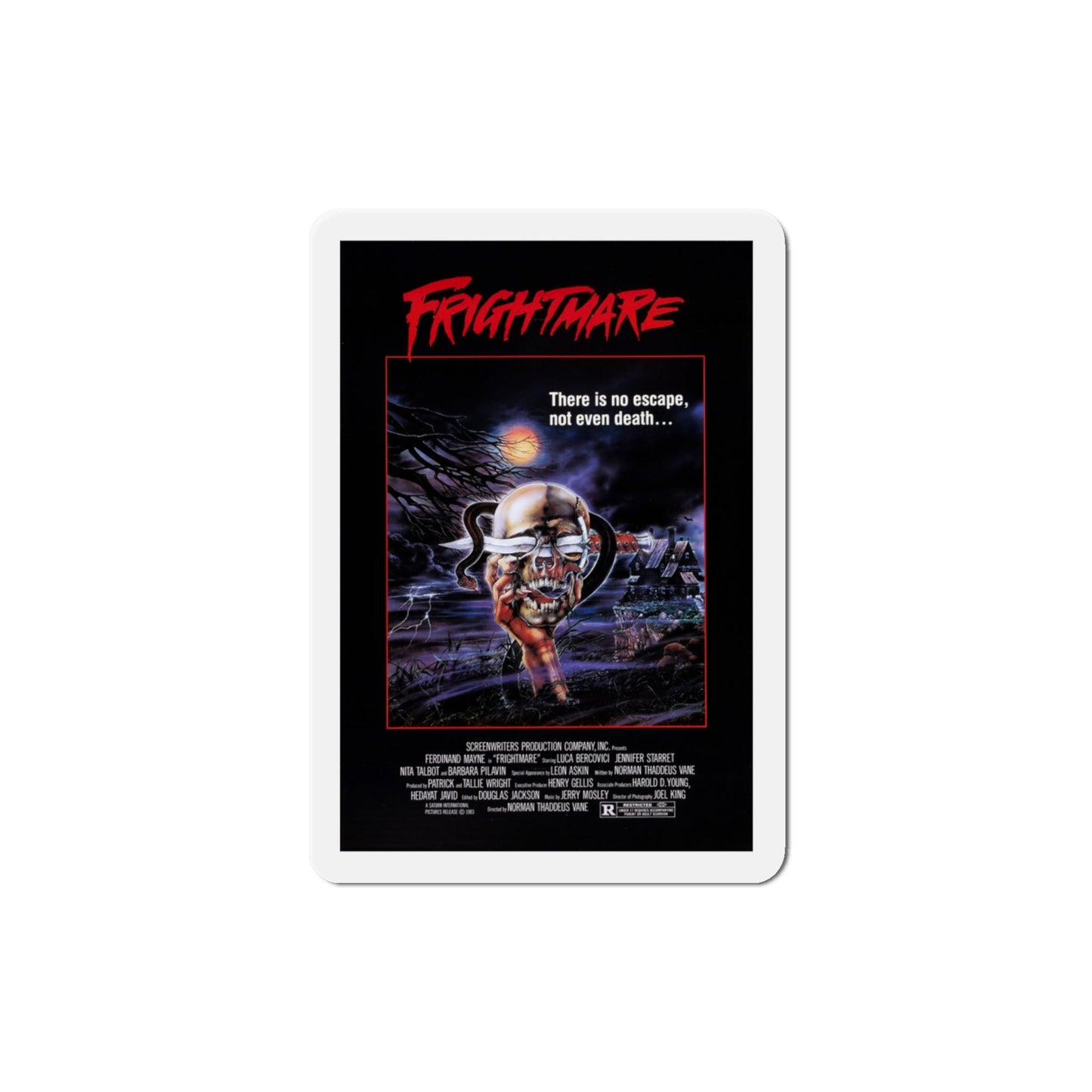 Frightmare 1983 Movie Poster Die-Cut Magnet-3" x 3"-The Sticker Space