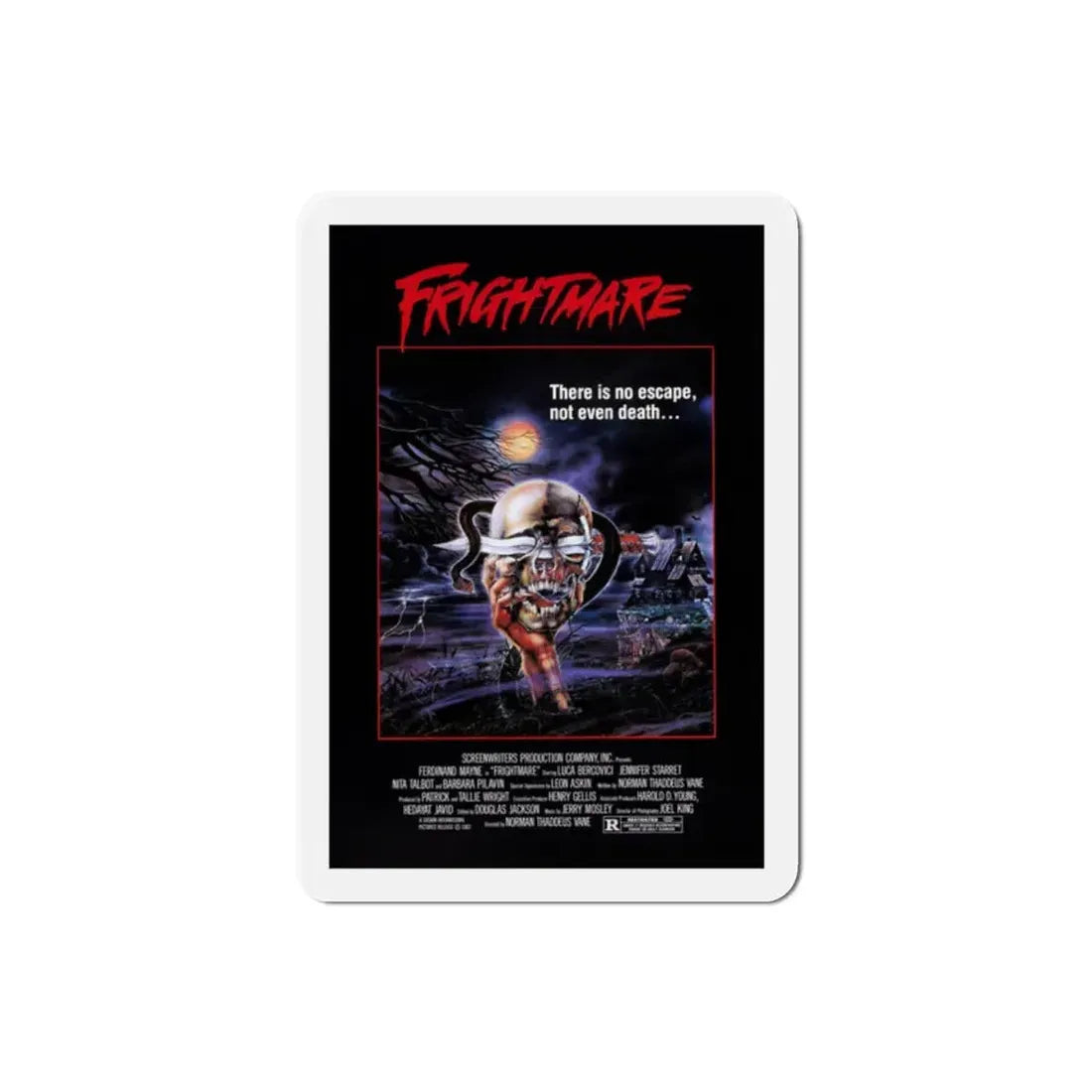 Frightmare 1983 Movie Poster Refrigerator Magnet 2 Inch - The Sticker Space
